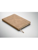 TINT Carnet A5 en PU effet patine Matières : papier recyclé Couleurs : kaki personnalisable avec votre logo