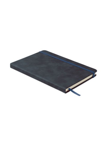 TINT Carnet A5 en PU effet patine Matières : papier recyclé Couleurs : bleu cadeau entreprise pas cher