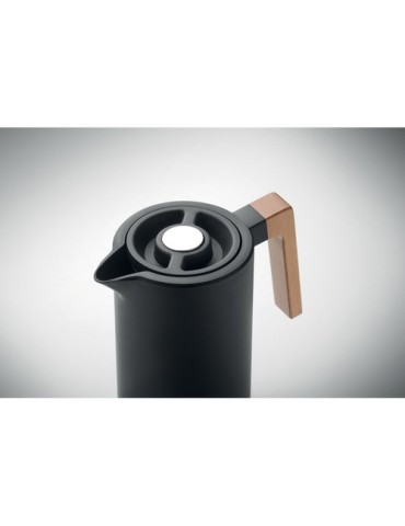 SERVIR Carafe à double paroi 1L Couleurs : noir marquage laser ultra précis