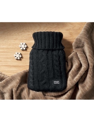 TOASTY Bouillotte 400ml Couleurs : noir marquage laser ultra précis