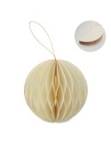 HARMOBAUBLE Porte-boules de Noël pliable Matières : papier recyclé Couleurs : beige personnalisable avec votre logo