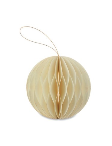 HARMOBAUBLE Porte-boules de Noël pliable Matières : papier recyclé Couleurs : beige cadeau collaborateur premium