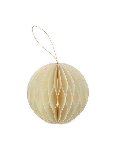 HARMOBAUBLE Porte-boules de Noël pliable Matières : papier recyclé Couleurs : beige marquage couleur éclatante