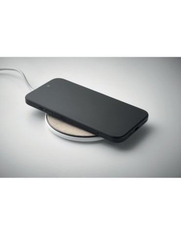 CORTLESS Chargeur sans fil liège 15W Matières : ABS Couleurs : blanc impression haute définition