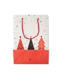 BOSSA LARGE Sac cadeau grand format Matières : papier Couleurs : blanc personnalisable avec votre logo