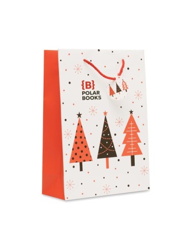 BOSSA LARGE Sac cadeau grand format Matières : papier Couleurs : blanc goodies publicitaire événementiel