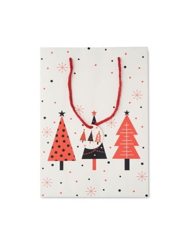 BOSSA LARGE Sac cadeau grand format Matières : papier Couleurs : blanc marquage laser ultra précis