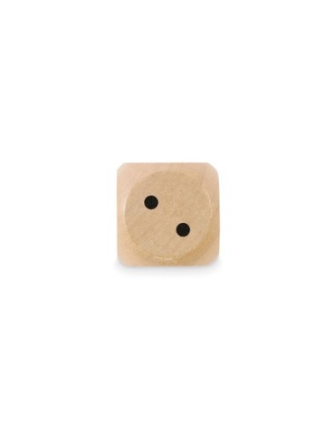DADIN Dés en bois Schima 3cm dia Couleurs : bois objet promotionnel éco-responsable
