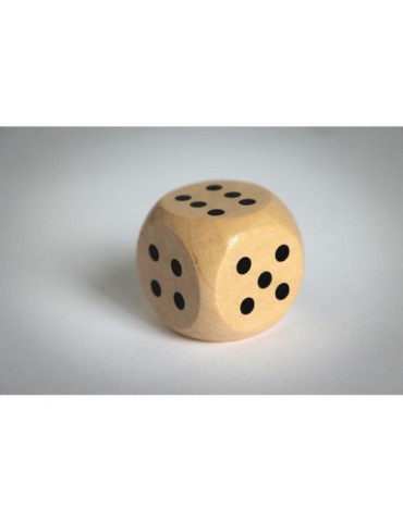 DADIN Dés en bois Schima 3cm dia Couleurs : bois cadeau collaborateur premium