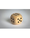 DADIN Dés en bois Schima 3cm dia Couleurs : bois cadeau collaborateur premium