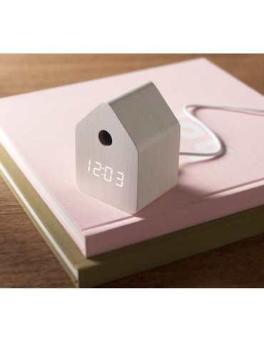 CUCKOO Réveil coucou en MDF Couleurs : blanc goodies publicitaire événementiel