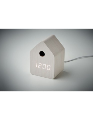 CUCKOO Réveil coucou en MDF Couleurs : blanc impression haute définition