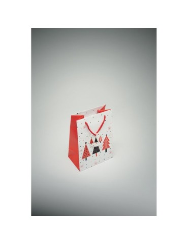 BOSSA SMALL Sac cadeau petit format Matières : papier Couleurs : blanc goodies publicitaire événementiel
