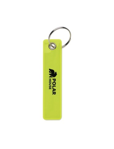 KEYFLECT Porte-clés réfléchissant PVC Couleurs : jaune fluo cadeau entreprise pas cher