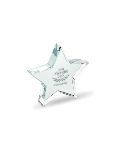 STARWARD Trophée en verre Etoile Matières : verre Couleurs : transparent goodies publicitaire événementiel