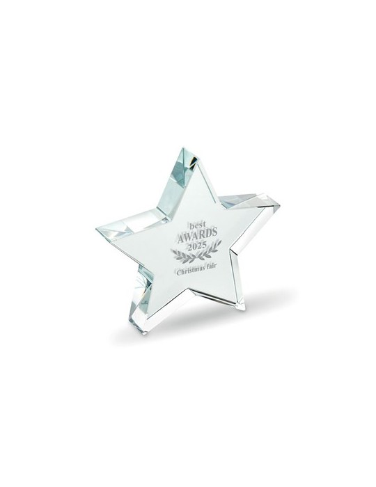STARWARD Trophée en verre Etoile