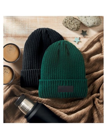 ANVIK Bonnet tricoté avec revers impression haute définition