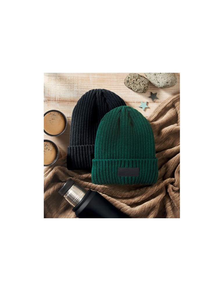 ANVIK Bonnet tricoté avec revers impression haute définition