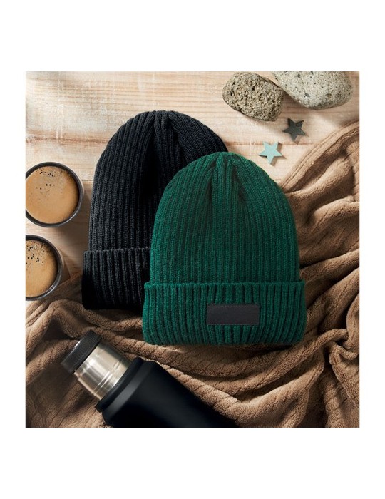 ANVIK Bonnet tricoté avec revers impression haute définition