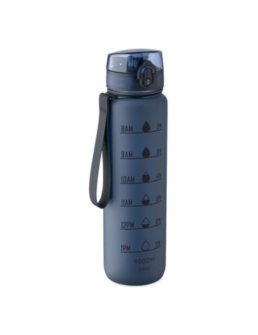 ISFORDEN MARK Bouteille de sport RPET 1L Couleurs : bleu marine impression haute définition