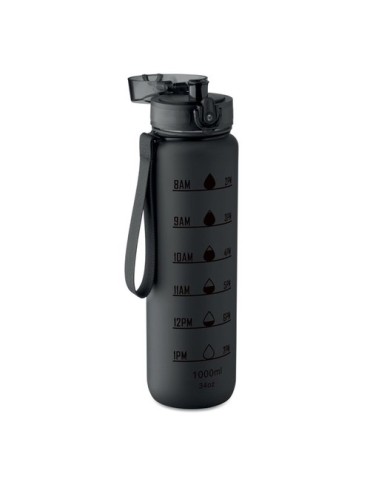 ISFORDEN MARK Bouteille de sport RPET 1L Couleurs : noir impression haute définition