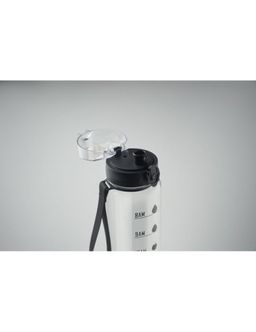 ISFORDEN MARK Bouteille de sport RPET 1L Couleurs : transparent impression logo haute qualité