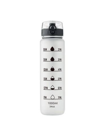 ISFORDEN MARK Bouteille de sport RPET 1L Couleurs : blanc transparent goodies publicitaire durable