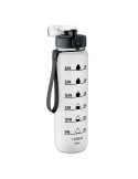ISFORDEN MARK Bouteille de sport RPET 1L Couleurs : blanc transparent marquage laser ultra précis