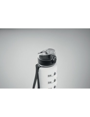 ISFORDEN MARK Bouteille de sport RPET 1L Couleurs : blanc transparent objet promo petit budget
