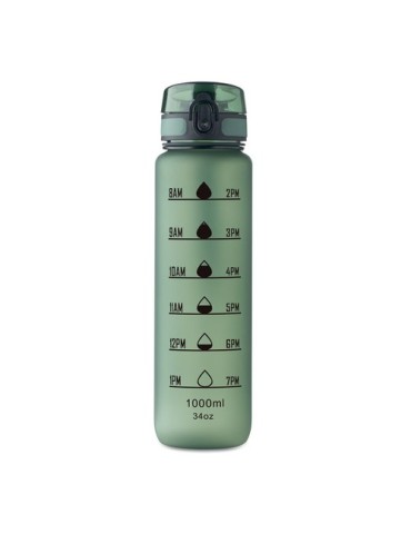 ISFORDEN MARK Bouteille de sport RPET 1L Couleurs : vert foncé personnalisation sur mesure