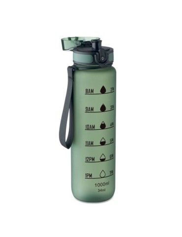 ISFORDEN MARK Bouteille de sport RPET 1L Couleurs : vert foncé objet promotionnel éco-responsable