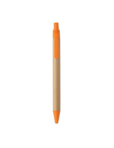 ITEA COLOUR Stylo à bille en bambou Couleurs : orange personnalisation rapide en France