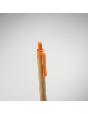 ITEA COLOUR Stylo à bille en bambou Couleurs : orange cadeau affaires élégant