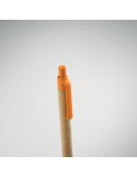 ITEA COLOUR Stylo à bille en bambou Couleurs : orange cadeau affaires élégant