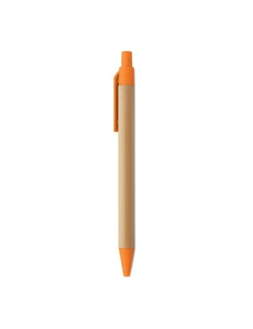 ITEA COLOUR Stylo à bille en bambou Couleurs : orange cadeau entreprise pas cher