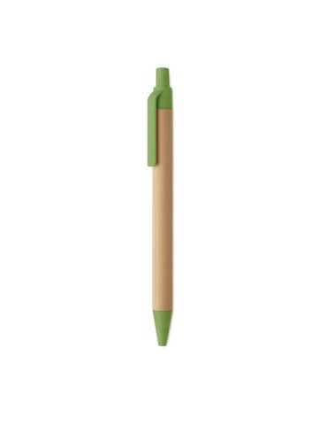 ITEA COLOUR Stylo à bille en bambou Couleurs : vert marquage laser ultra précis