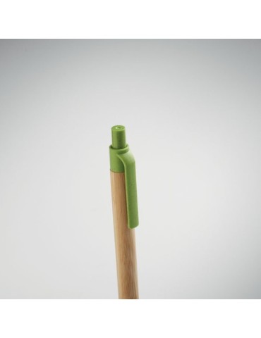 ITEA COLOUR Stylo à bille en bambou Couleurs : vert goodies personnalisé en stock