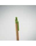 ITEA COLOUR Stylo à bille en bambou Couleurs : vert goodies personnalisé en stock