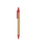 ITEA COLOUR Stylo à bille en bambou Couleurs : rouge impression haute définition