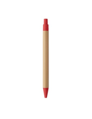 ITEA COLOUR Stylo à bille en bambou Couleurs : rouge cadeau collaborateur premium