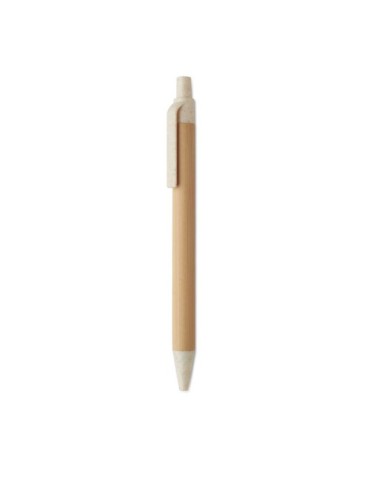 ITEA COLOUR Stylo à bille en bambou Couleurs : beige goodies publicitaire événementiel