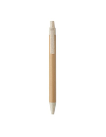 ITEA COLOUR Stylo à bille en bambou Couleurs : beige cadeau collaborateur premium