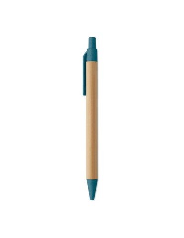 ITEA COLOUR Stylo à bille en bambou Couleurs : bleu objet promo petit budget