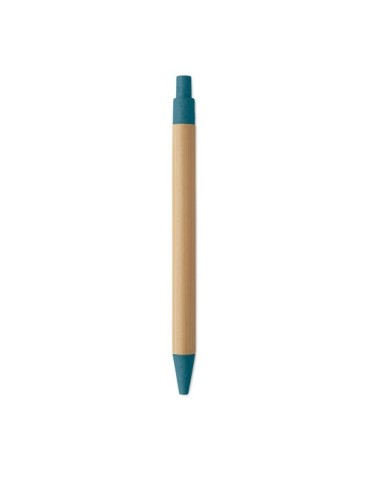 ITEA COLOUR Stylo à bille en bambou Couleurs : bleu objet promotionnel éco-responsable
