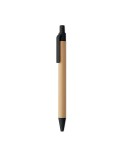 ITEA COLOUR Stylo à bille en bambou Couleurs : noir personnalisable avec votre logo