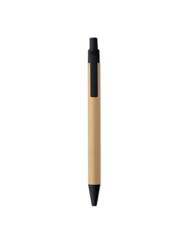 ITEA COLOUR Stylo à bille en bambou Couleurs : noir goodies entreprise design