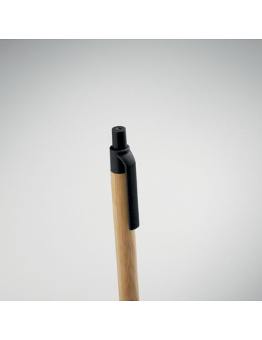 ITEA COLOUR Stylo à bille en bambou Couleurs : noir cadeau client original