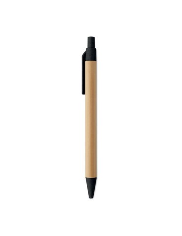 ITEA COLOUR Stylo à bille en bambou Couleurs : noir personnalisation sur mesure