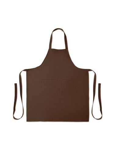 GAMMA Tablier en coton bio 240 gr/m² Matières : coton Couleurs : chocolat cadeau entreprise pas cher
