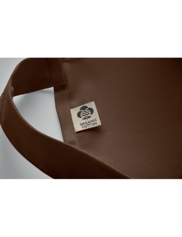 GAMMA Tablier en coton bio 240 gr/m² Matières : coton Couleurs : chocolat marquage couleur éclatante